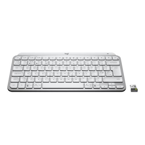 Logitech MX Keys Mini pour les entreprises - Clavier - rétroéclairé - sans fil - Bluetooth LE - QWERTY - Anglais international - gris pâle