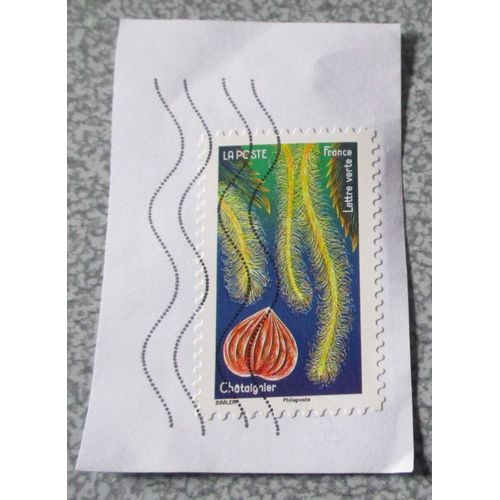 Timbre France Lettre Verte Châtaignier Provenant Du Carnet Illustré Fleurs Et Douceurs - Autoadhésif Et Oblitéré - Date De Sortie 6/05/2022
