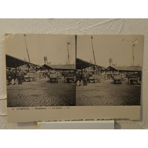 Carte Postale Norvege Christiana Les Quais 1920
