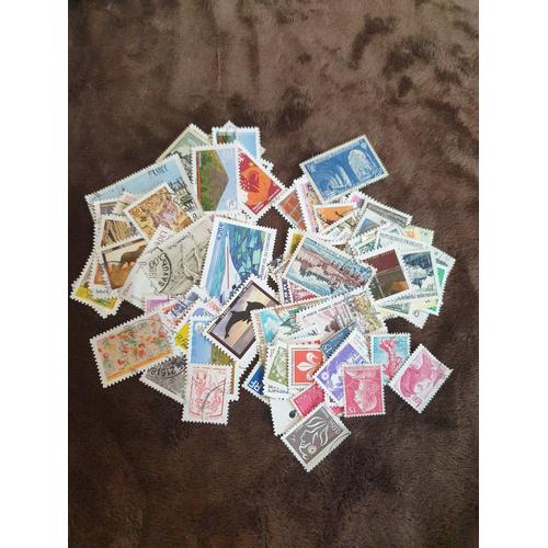 100 Timbres France Oblitérés