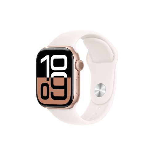 Apple Watch Series 10 Gps + Cellular - Boîtier Aluminium 42 Mm Finition Or Rose - Taille S/M