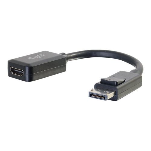 C2G 8in DisplayPort to HDMI Adapter - DP to HDMI Adapter - 1080p - Black - M/F - Adaptateur vidéo - DisplayPort mâle pour HDMI femelle - 20.3 cm - blindé - noir