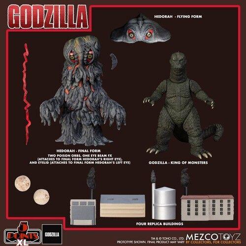 Mezco - 5 Points Xl Godzilla Vs Hedorah Boxed Set [Collectables] Figure, Collectible