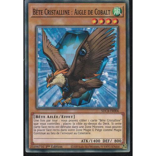 Carte Yu-Gi-Oh - Bete Cristalline : Aigle De Cobalt - Sdcb-Fr006 -