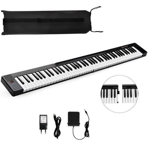 Costway Piano Numérique Portable 88 Touches Avec Fonction Bluetooth Filtres Clavier Électronique Dynamiques Réglables