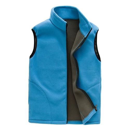 couleur bleu ciel homme taille S Gilet polaire de randonnée en plein air pour hommes, veste polaire douce sans manches, gilet thermique, vêtements d'escalade, de pêche, de printemps et d'automne