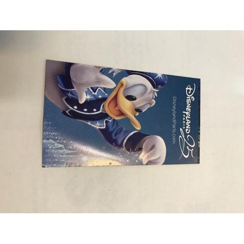 Ticket Vip Fastpass Disneyland Paris 25 Ans - Donald - 2017