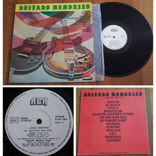 Rare French Lp 33t Rpm (12") Les Sebastien Non Stop «Guitars Memories» (Independant Group From Armentières & Dunkerque, 1976)