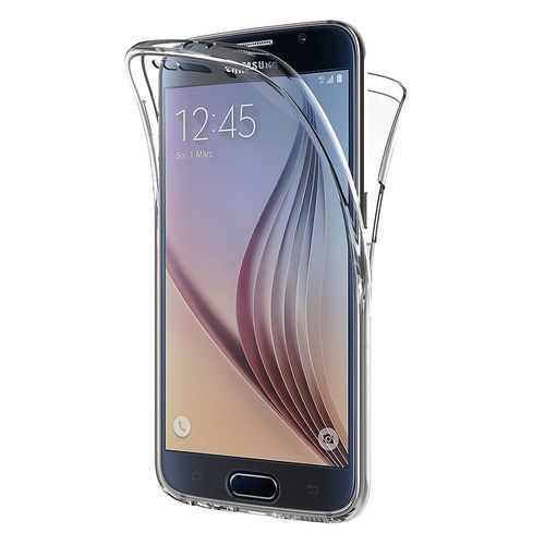 Coque Pour Samsung Galaxy S6 Edge - Housse Etui 360 Integrale Silicone Transparent 2 Parties Avant Arriere Emboitable [Phonillico]