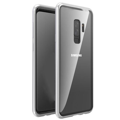 Coque Pour Samsung Galaxy S9 - Coque Magnetique Argent Housse Etui 360 Integral Full Protection Metal Film Vitre Ecran Ultra Resistant [Phonillico]