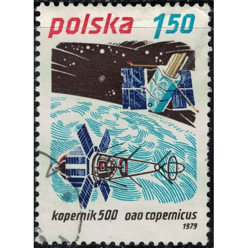 Pologne 1979 Oblitéré Used Espace Satellites Kopernik 500 Et Oao Copernicus Y&t Pl 2479 Su