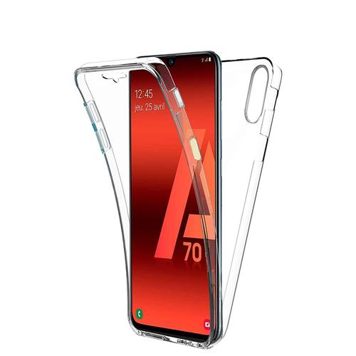 Coque Pour Samsung Galaxy A70 - Housse Etui 360 Integrale Silicone Transparent 2 Parties Avant Arriere Emboitable [Phonillico]