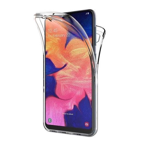 Coque Pour Samsung Galaxy A10 - Housse Etui 360 Integrale Silicone Transparent 2 Parties Avant Arriere Emboitable [Phonillico]