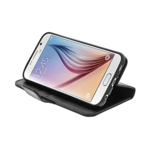 Coque Pour Samsung Galaxy S7 ? Etui Portefeuille Noir Protection Rabat Clapet Aimanté Rangement Cartes Phonillico®