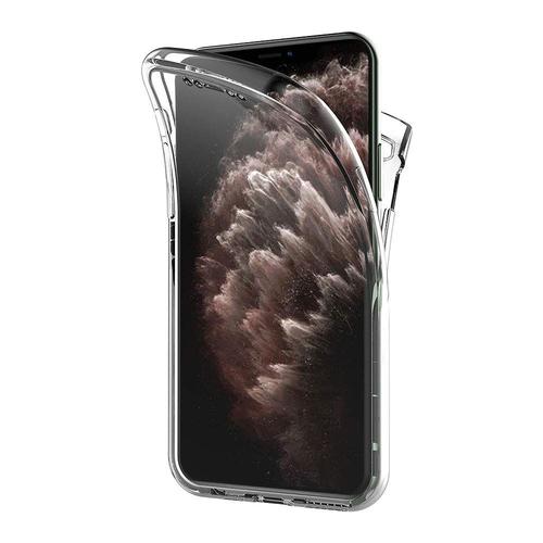 Coque Pour Iphone 11 Pro Max - Housse Etui 360 Integrale Transparent 2 Parties Avant Arriere Emboitable [Phonillico]