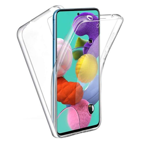 Coque Pour Samsung Galaxy A51 - Housse Etui 360 Integrale Silicone Transparent 2 Parties Avant Arriere Emboitable [Phonillico]
