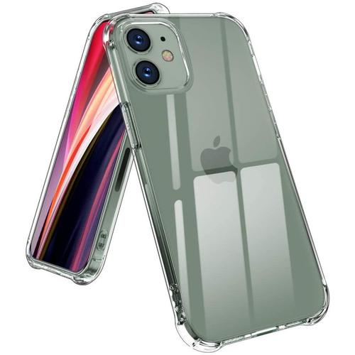 Coque Antichoc Pour Iphone 12 (6,1") Protection Silicone Souple Transparent [Phonillico]