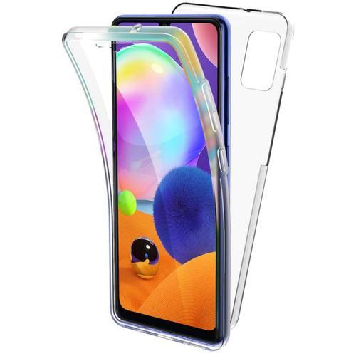 Coque Pour Samsung Galaxy A31 - Housse Etui 360 Integrale Silicone Transparent 2 Parties Avant Arriere Emboitable [Phonillico]