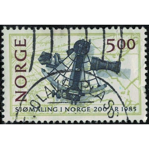 Norvège 1985 Oblitéré Used Sextant Et Carte Hydrographique Y&t No 893 Su