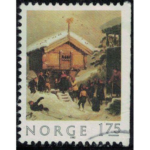 Norvège 1982 Oblitéré Used Coutumes Et Traditions De Noël Adolph Tidemand Y&t No 831 Su