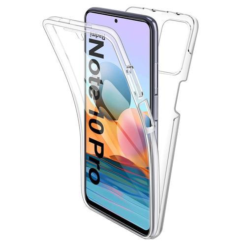 Coque Pour Xiaomi Redmi Note 10 Pro - Housse Etui 360 Integrale Transparent 2 Parties Avant Arriere Emboitable [Phonillico]