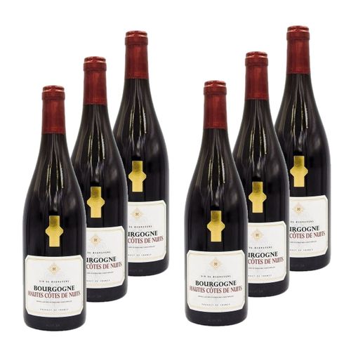 Lot 6x Vin Rouge Bourgogne Hautes Côtes De Nuits Aop - Bouteille 750ml