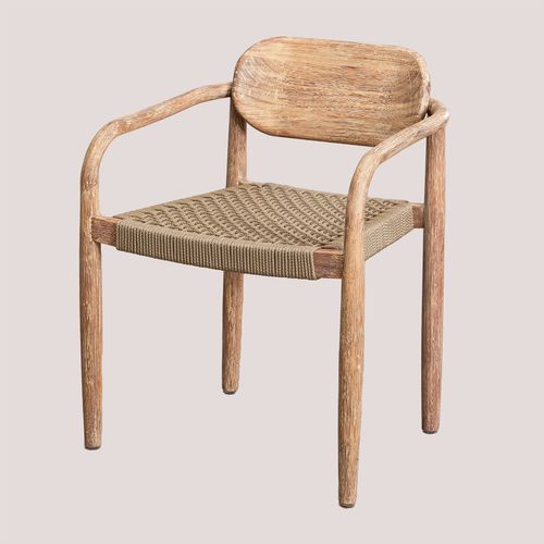 Lot De 4 Chaises De Salle À Manger Avec Accoudoirs Naele Brun Blé