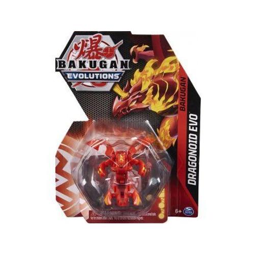 Coffret Bakugan - Pack Dragonoid Evo : Boule Rouge Figurine - Set Evolutions Serie 4 + 1 Carte Tigre