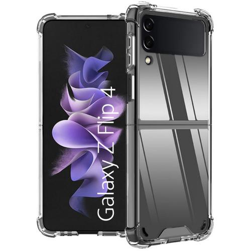 Coque Pour Samsung Z Flip 4 - Antichoc Protection Silicone Souple Transparent [Phonillico]