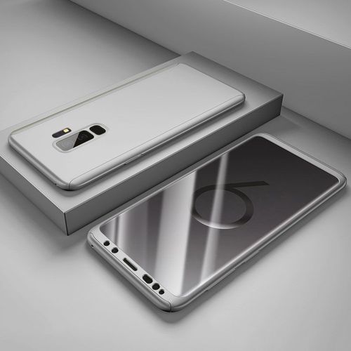 Coque Pour Samsung Galaxy S9 - Coque Argent Housse Etui 360 Full Hybride Protection Rigide Plastique Dur Anti Choc Ultra Slim Integrale Resistant Phonillico©