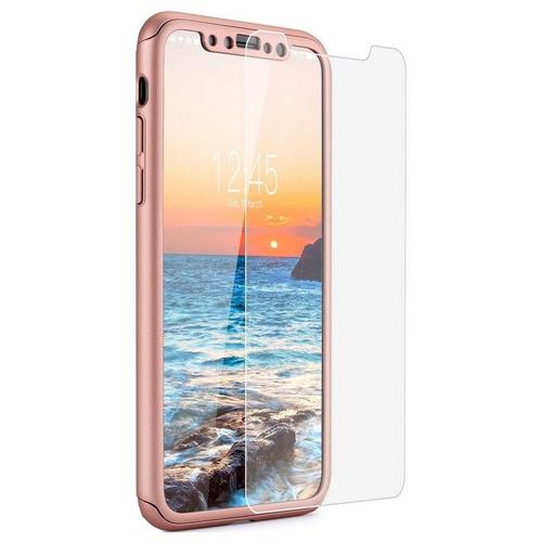 Coque Pour Iphone 11 Pro - Coque Rose + Verre Trempe - Housse Etui 360 Protection Rigide Plastique Dur Film Vitre Ecran Ultra Resistant Phonillico©