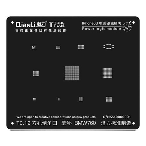 Stencil De Rebillage Iphone 6s Power Logic Iblack 3d De Qianli