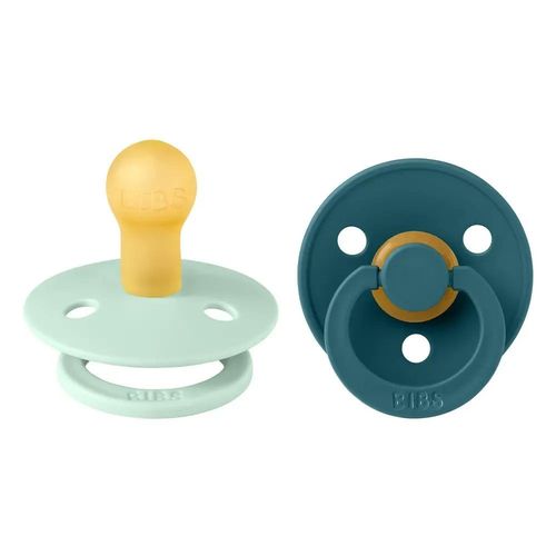 Sucettes Colour Taille 2 Menthe Glacée/Bleu Atlantique - Pack De 2 - Bibs