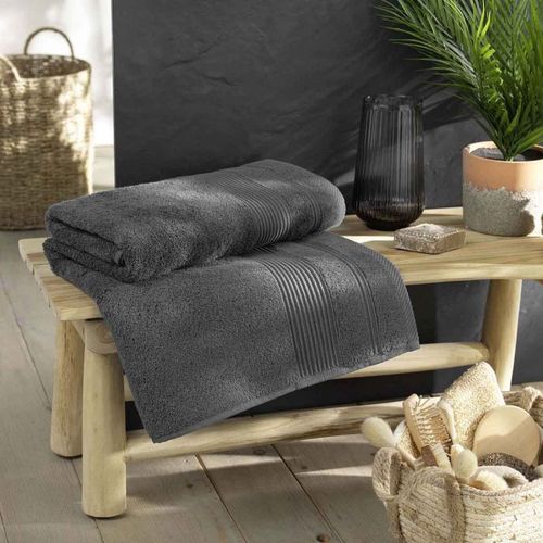 Drap De Bain "Tendresse" 90x150cm Anthracite