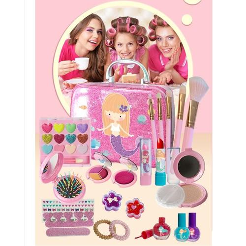 Jouets cosmétiques maquillage pour Kids, valise de maquillage enfant,  ensembles de