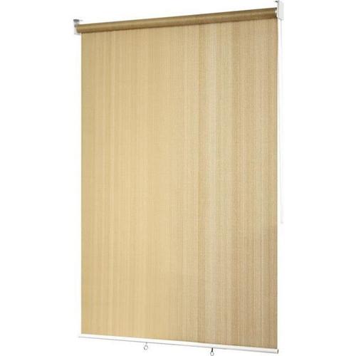 Costway Store Enrouleur Occultant Balcon 121x181cm-Semi-Obscur-Isolant Thermique Anti-Uv-Pare-Vue-Hauteur Réglée-Tissu Hdpe-Beige