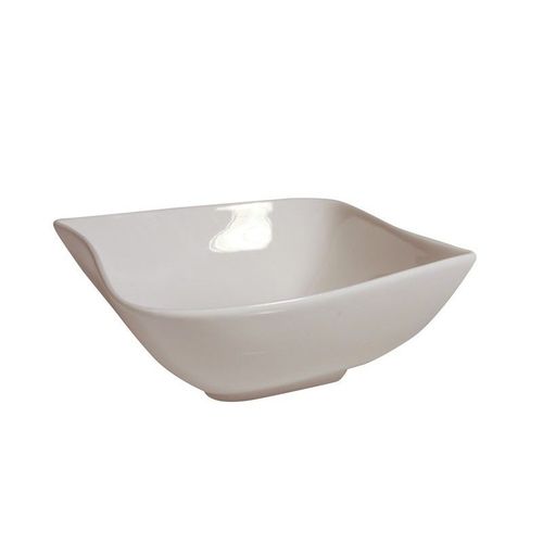 Coupelle Carrée "Vague" 13cm Blanc