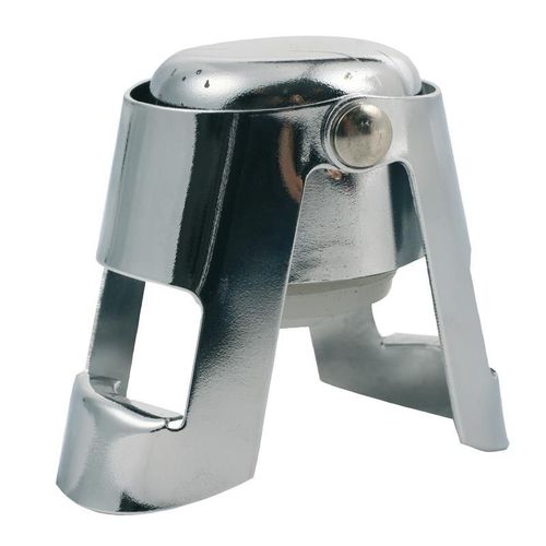 Bouchon À Champagne En Inox "Bulles" 5cm Argent
