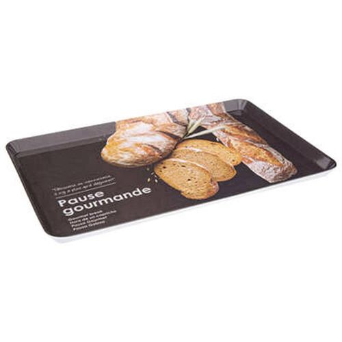 Plateau De Service Mélaminé "Gourmand" 45cm Noir