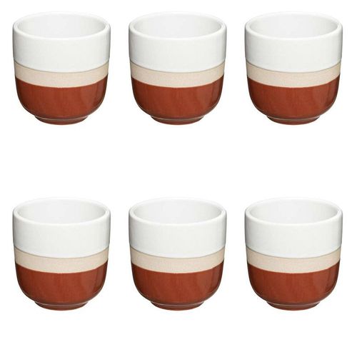 Lot De 6 Tasses À Café "Sofia" 14cl Terracotta