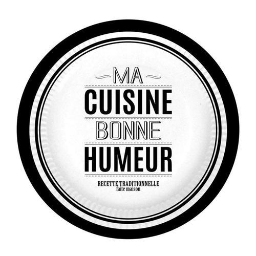 Paris Prix - Lot De 10 Assiettes En Carton "Cuisine" 18cm Blanc