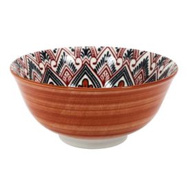 Paris Prix - Coupelle En Céramique "Mandala" 57cl Orange