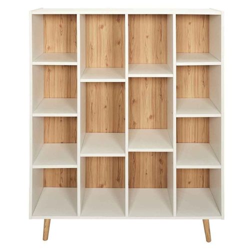 Paris Prix - Bibliothèque Enfant "Suzanne" 116cm Blanc & Beige