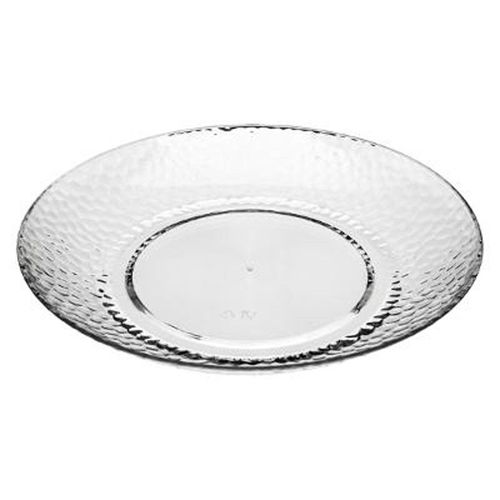 Lot De 6 Assiettes Plates Réutilisables "Martelé" 27cm Transparent