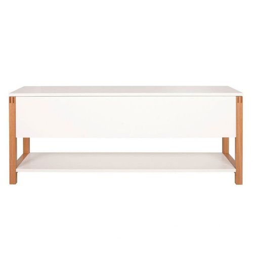 Paris Prix - Banc De Rangement Design "Northgate" 120cm Chêne & Blanc