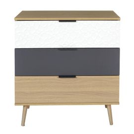 Paris Prix - Commode Design 3 Tiroirs "Sven" 80cm Naturel