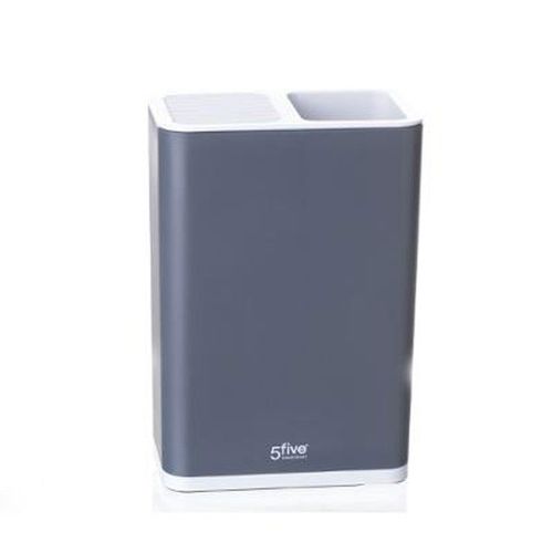Porte Ustensiles & Bloc Couteaux "Néo" 23cm Gris