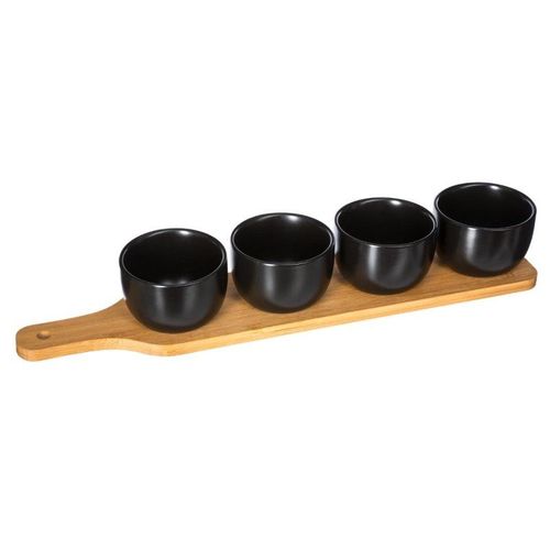 Service Apéritif 5 Pièces "Black Menu" Noir
