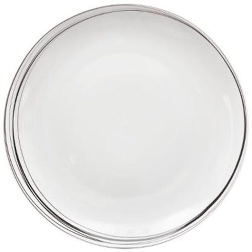Lot De 6 Assiettes Plates "Soft Grey" 27cm Blanc