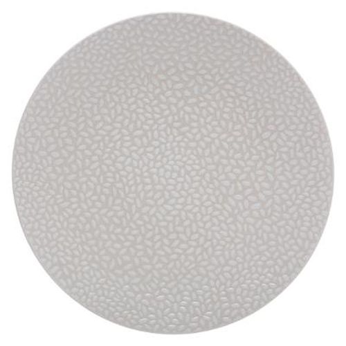 Lot De 6 Assiettes Plates "Pétales" 27cm Gris